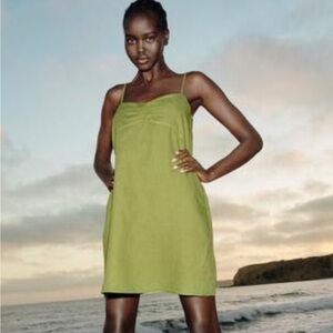 Zara Linen Blend Mini Dress